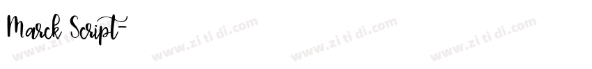 Marck Script字体转换